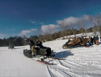 A Model T meeting in the snow!