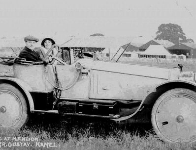 Gustave Hamel and his racing Mercedes