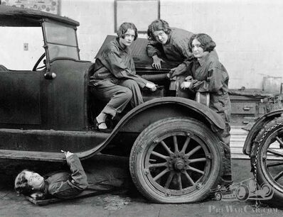 Women with wrenches