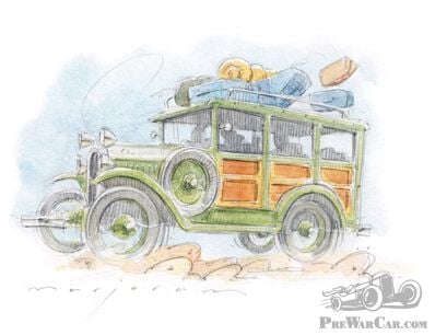 Advent sketches of old cars
