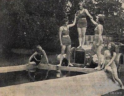 A pre-war diving board