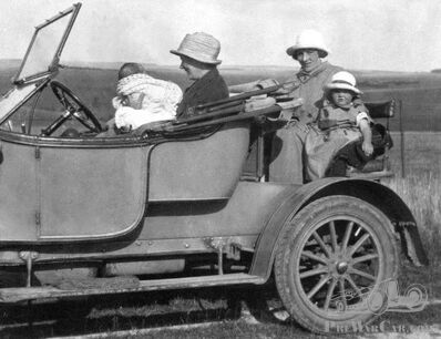Are you taking your children with you in a pre-war car?