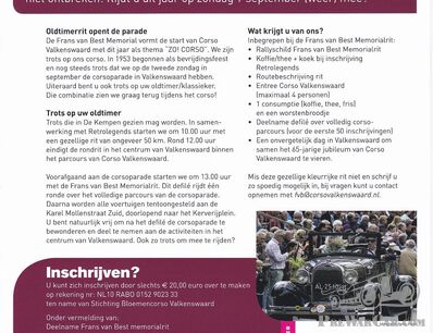 Invitation Frans van Best memorial 