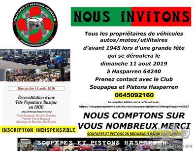 Invitation pour tous les propriétaires de véhicules autos/motos/utilitaires