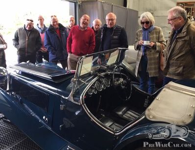 Interesting visitors for Robin Lawton Vintage and Classic Car Specialist today 