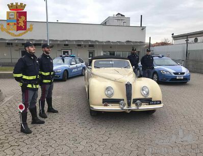 Yes! The stolen Alfa Romeo 6C is back where it belongs!