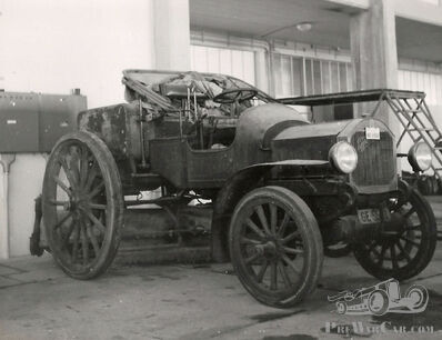 A mysterious vehicle with a large tank on the rear