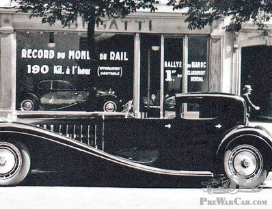 Bugatti showroom in 1935 – Champs Elysées?