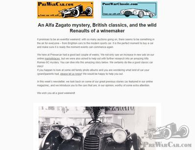 An Alfa Zagato mystery, British classics, and the wild Renaults of a winemaker - NEWSLETTER