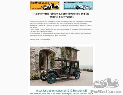 A car for true romance, some mysteries and the original Silver Ghost – NEWSLETTER