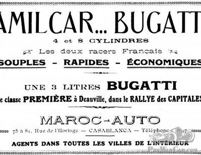 Bugatti and Amilcar Moroccan dealer