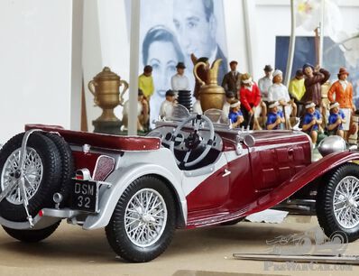 A 3D CAD designed and 3D printed 1:12 scale model of a PreWarCar