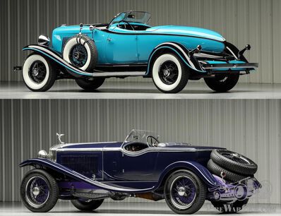 Back-to-back Auburn Speedster or Isotta Fraschini Roadster?