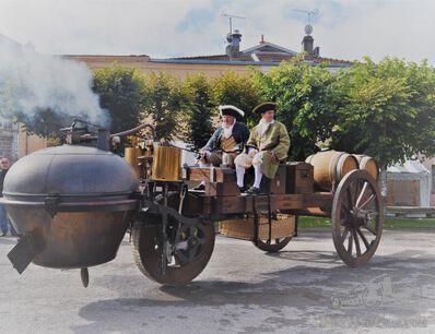 Rétromobile presents the first auto-mobile vehicle in live demonstration, “Le Fardier de Cugnot” by Nicolas Joseph Cugnot