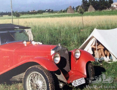 1955 European tour in a pre-war Alfa Romeo