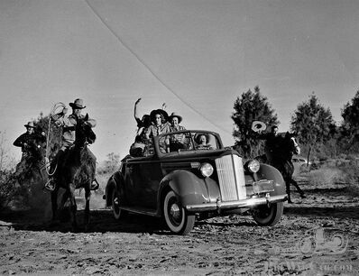 Het Packard rijdende liefje van de Rodeo cowboy
