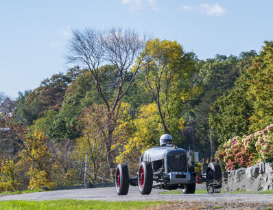 Pre-war cars race wildly up Castle Hill, Massachusetts
