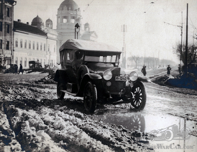 Een mysterieuze auto in het besneeuwde Belgrado
