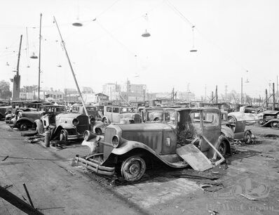 The great fire of the Los Angeles Motor Show