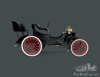 1902 Duryea: three cylinders, a fish. Coincidence or faith?