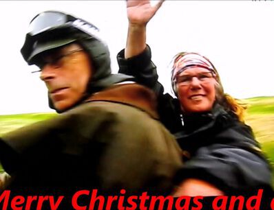 Model T Worldtour travelers Trudy and Dirk wish you a Merry Christmas and a Happy 2021