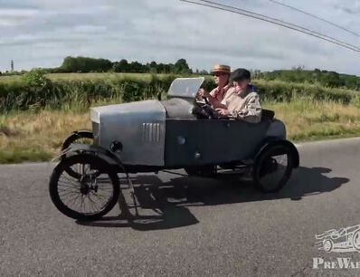 La prova definitiva: il cyclecar Grahame-White in azione al Festival of Slowth