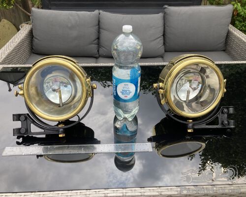 Full Set Of Willocq & Bottin Brass Lamps