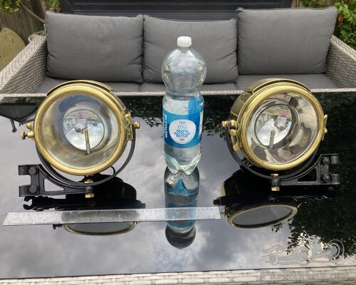 Full Set Of Willocq & Bottin Brass Lamps