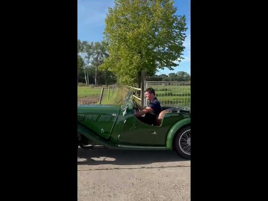 Singer 9 Le Mans Special Speed in British Racing Green, bouwjaar 1935