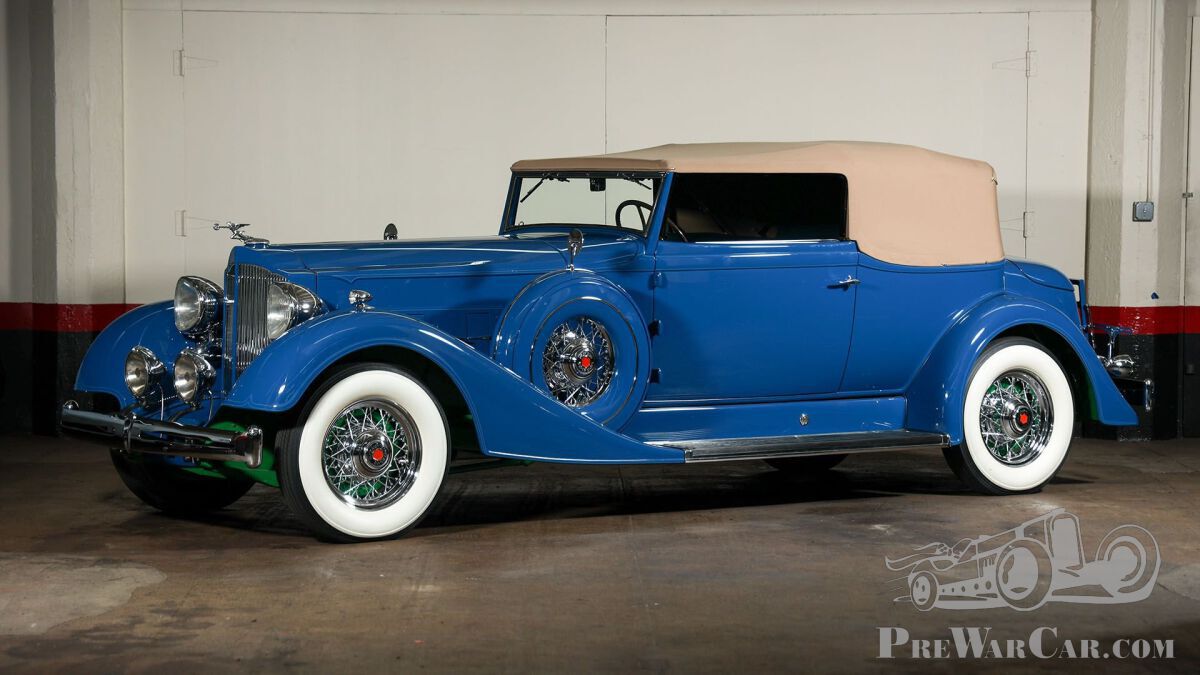 Car Packard Super Eight 1104 Convertible Victoria 1934 for sale