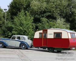 Eccles Caravan 1932 + Wolseley 14/56