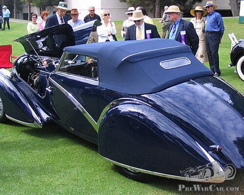 Highly Awarded 1936 Delahaye 135 Competition Streamlined Disappearing Top Convertible, Figoni-Falaschi Masterpiece