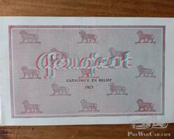 NEW PRICE: 1925 Peugeot catalogue en relief