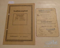 Opel P4 original Kraftfahrzeugbrief Bj.36 mit Versand !