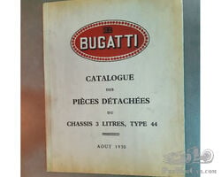 Bugatti Type 44 , catalogue Pièces Détachées