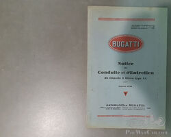 Bugatti Type 44, Notice conduite et entretien châssis 3 litres, type 44
