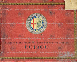 1929 ALFA ROMEO 6C 1500 parts catalogue | Automobilia Ladenburg Autumn Auction Nov 5 & 6 2021