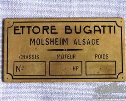 Bugatti Number Plate