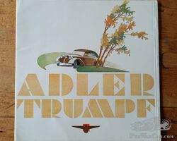1937 Adler Trumpf brochure ENGLISH