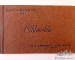 1939 - Oldsmobile GM Motors Antwerpen 'Onderhoudsabonnement'