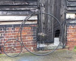 c.1874 Transitional English Penny Farthing Bicycle.