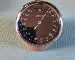 Jaeger tachymeter, black backgroud,160 KM/h