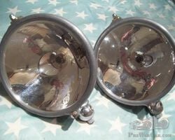 Big WILLOCQ BOTTIN SUPRALUX headlights & mounting balls . MINERVA, DELAHAYE,
