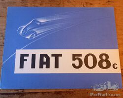 1937 FIAT 508c brochure / dépliant