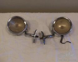 Pair Of Unmarked Late 1920s-1930s Cowl Lights With Arms