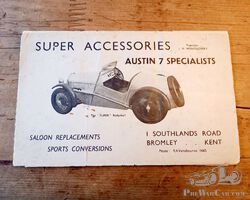 Austin 7 'Super accessories' booklet