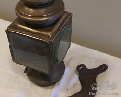 Early All Brass E & J Oil Sidelamp with Bracket