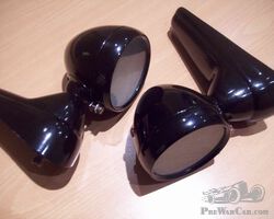 N.O.S. Fender lights, Marker lights, with fancy mounting plate Frosted glass & smoked glass.