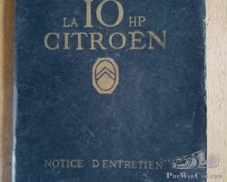 Citroën 10HP Manuel Entretien