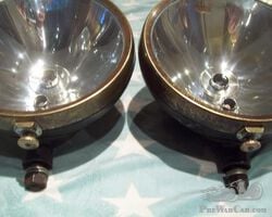 Two lovely headlights, BRC fittings, Cyclecar, Amilcar, Salmson , Patina or repaint in no time.